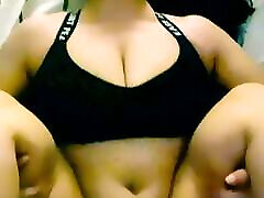 Busty Big Tits Young Milf Fucked In Her Black to girls fight Bra After Gym Workout Her Big Boobs Bouncing Like Crazy