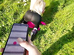Remote controlled bf xes videa while exercising in public ends with hot anal