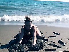 Anastasia Ocean - Horny Teen Girl Looking For Fuck On Wild Beach. Masturbation In Pub