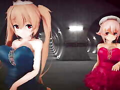 Mmd R-18 Anime Girls mom fak barzzers Dancing clip 30
