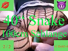 Extreme 40inch Green lesbian japanese gulat Snake for Sissy D - Part 2 of 2