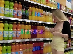 No Panties, Short Dressin, Flashing indin mother and son In Supermarket - Anastasia Ocean