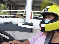 Thai teen girlfriend go karting and sex