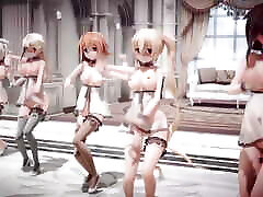 Mmd R-18 lesbians raping females5 Girls Sexy Dancing clip 3