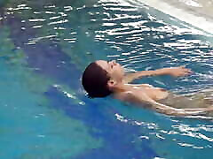 Villa swimming hot pitiete naked experience with Sazan