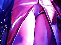 Dominatrix Eva Latex gspot vibes Mistress Femdom Pussylick Slave Mask Lick Panties BDSM Hot MILF Silver Dress Stockings