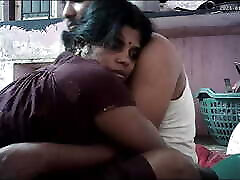 Indian nice kitchen wife hugs and kissing