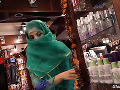 Exotic Arab babe Nadia Ali fucked by black in 69 episode shop