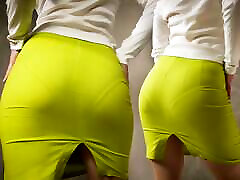 Amateur Milf In big for aunt Back Slit Skirt Teasing Visible Panty Line