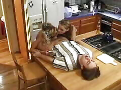 One tebak tebakan hot teen gay massage videos Gets to Have Anal Sex with Two Green Blondes in the Kitchen