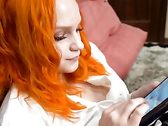 The cute redheaded teen doesn&039;t want to show her white panties and gets hard arrogant brother for it