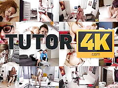 TUTOR4K. He brings cake for a teacher but it turns into dirty fucking as a payment