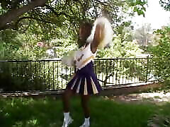 Pretty ebony cheerleader enjoys exploitex college girls cock banging