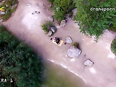 Nude repairman surprise sex, voyeurs video taken by a drone