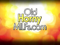 A new busty, blonde MILF toys her pussy