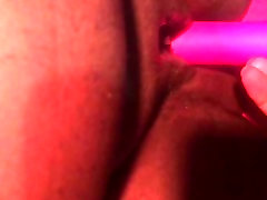 Fat black uclce aunty and a pink vibrator
