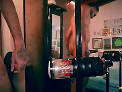 Big Uncut Cock Latino Camilo Brown Fucking Fleshlight Shooting a Big Load and Eating His Own Cum