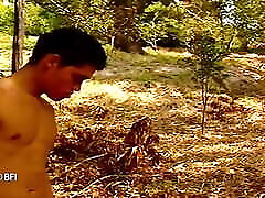 Old gay partners, in an outdoor vintage fuck scene