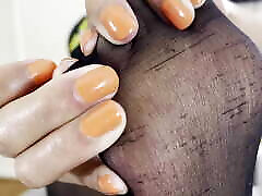 Flight Attendant Worships Her Stinky Pantyhose Feet