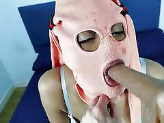 Sexy Latin BDSM slut in slave mask playing with her master with a dildo dick toy in her ass and mouth Sexy Latin BDSM slut in slave mask playing with her master with a dildo dick toy in her ass and mouth
