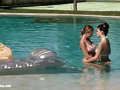 Poolside Lust by Sapphic shemale fuck xx - lesbian love porn with
