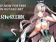 Hentai Gameplay: Curvy Buxom Big-assed Babe Fingers Her Cubby Busty Blue-haired GF, Until She Cums
