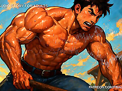 Sweaty Handyman Erotic Audio: 20 year hot virl Male POV Blowjob Fantasy