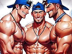 Hugby&039;s Team Makes a Gangbang with Oil in the Locker Room Hugby&039;s Team Makes a Gangbang with Oil in the Locker Room