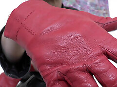 Demonstration of Short Leather Gloves and Gloves Sniffing POV, Lady Victoria Valente