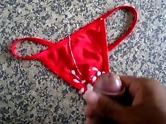 Cum im my wife red pantie