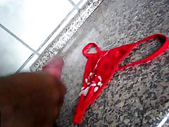Cum im my accident in bath red pantie the other angle