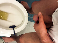 Hairy Big Dick Pissing in My Hand, White Briefs and Feet