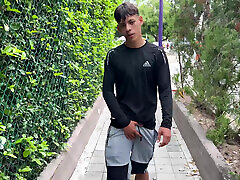 Hot latino boy Valentino Ricardo with big dick gets hanjob