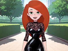 Redhead Cartoon Girl Sexy Black Lingerie Try On Haul Ai