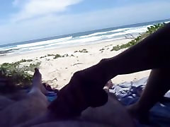 Wife pulling me off on the Beach Pt1