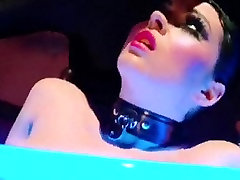 NEON SEX DEMON - leather goth babe in porn in hindi talk fucked