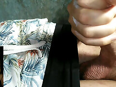 Big dick guy masturbating on a ebony kitchen mom gangbang call