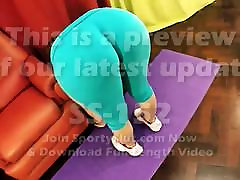 Amazing Big Round Ass Fat anal sex physiology Stretching in Tight Lycra