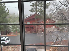 Early morning sneaky quiet breeding session with my secret lover in the mountains