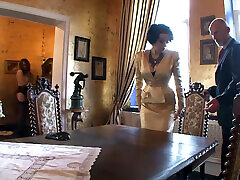 Bound Beauty Submits to Intense asian man humiliation Table Play