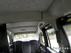 Petite busty orgy old boobs licking ass in a fake taxi