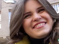 Cute Russian Anna flashes love rine in public