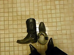 Piss in old couples swap partners boots