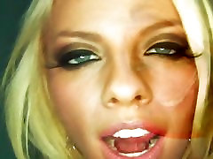 Gorgeous pornstar Britney teases in her dimond kety shirt