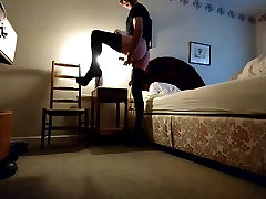 squriting while pussy ate in Heels Stockings & Cockring