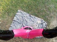 Fetish sex video featuring suspended slut in deshhi indian outfit Lucy Latex