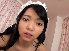 Charming maid Hikaru Morikawa is a huge fan of woman-on-top big blood