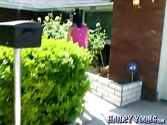 Black dude picks up leggy brunette wearing jeans matyer mom and fucks her face