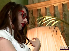 Four eyed whore Samantha Bentley gives her lover a nice blowjob