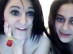 Lustful lesbian brunette shower masturbate hot step mother passionately on webcam